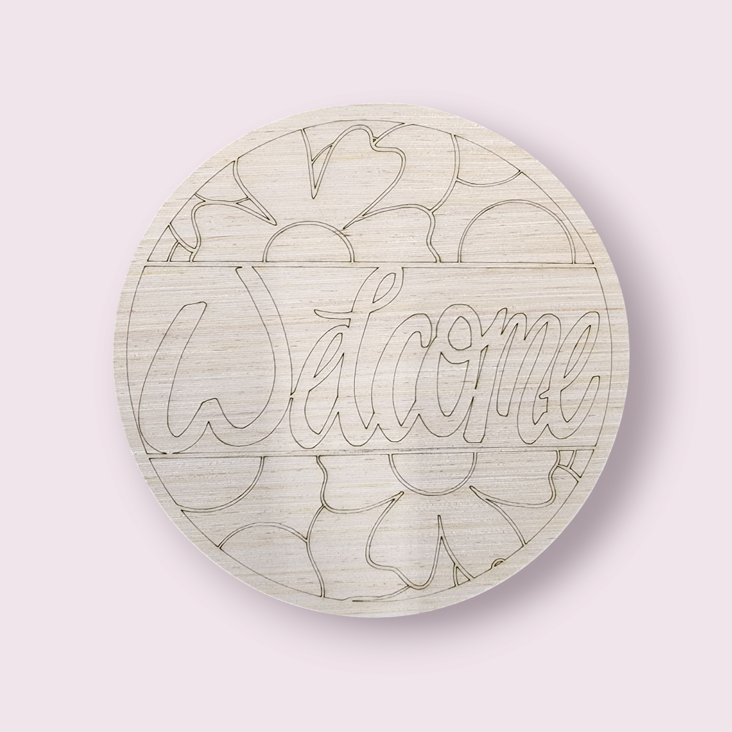 Round Welcome Sign Blank | Farmhouse Door Decor DIY
