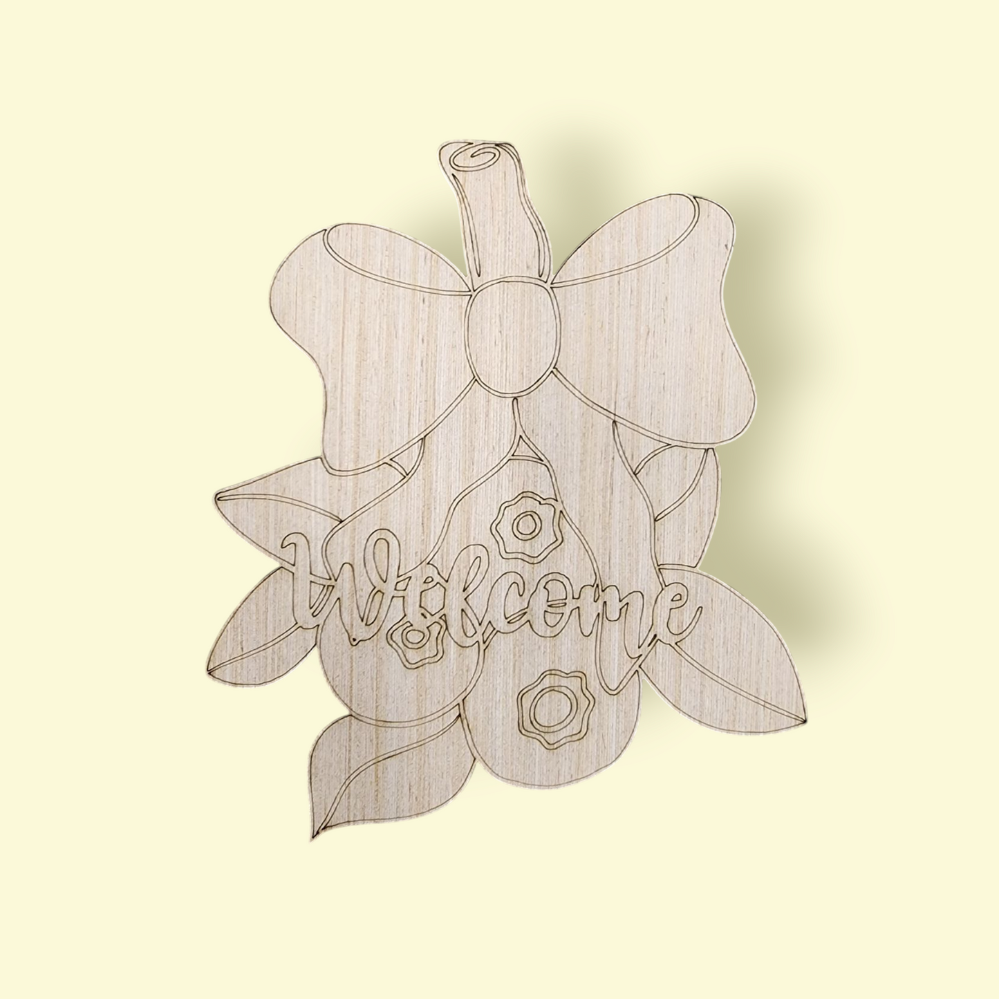 Blueberry Welcome Sign Blank | Summer Fruit Wood Decor