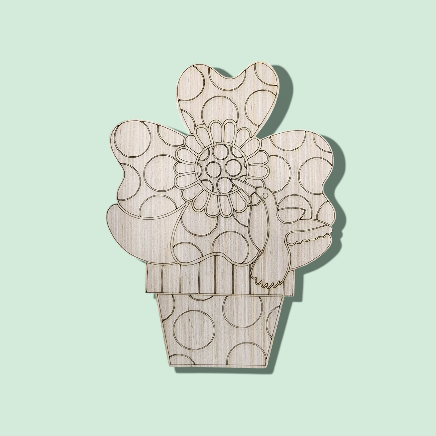 Hummingbird Flower Pot Blank | Garden Decor DIY