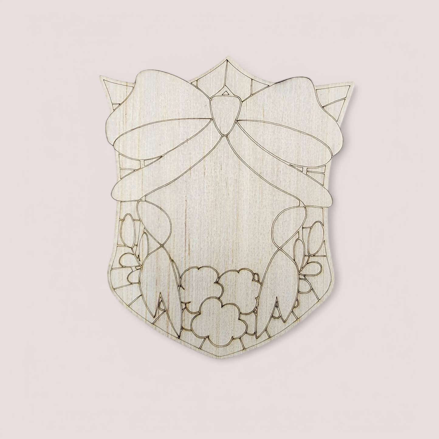 Shield Plaque With Bow Blank | Rustic Wood Sign DIY
