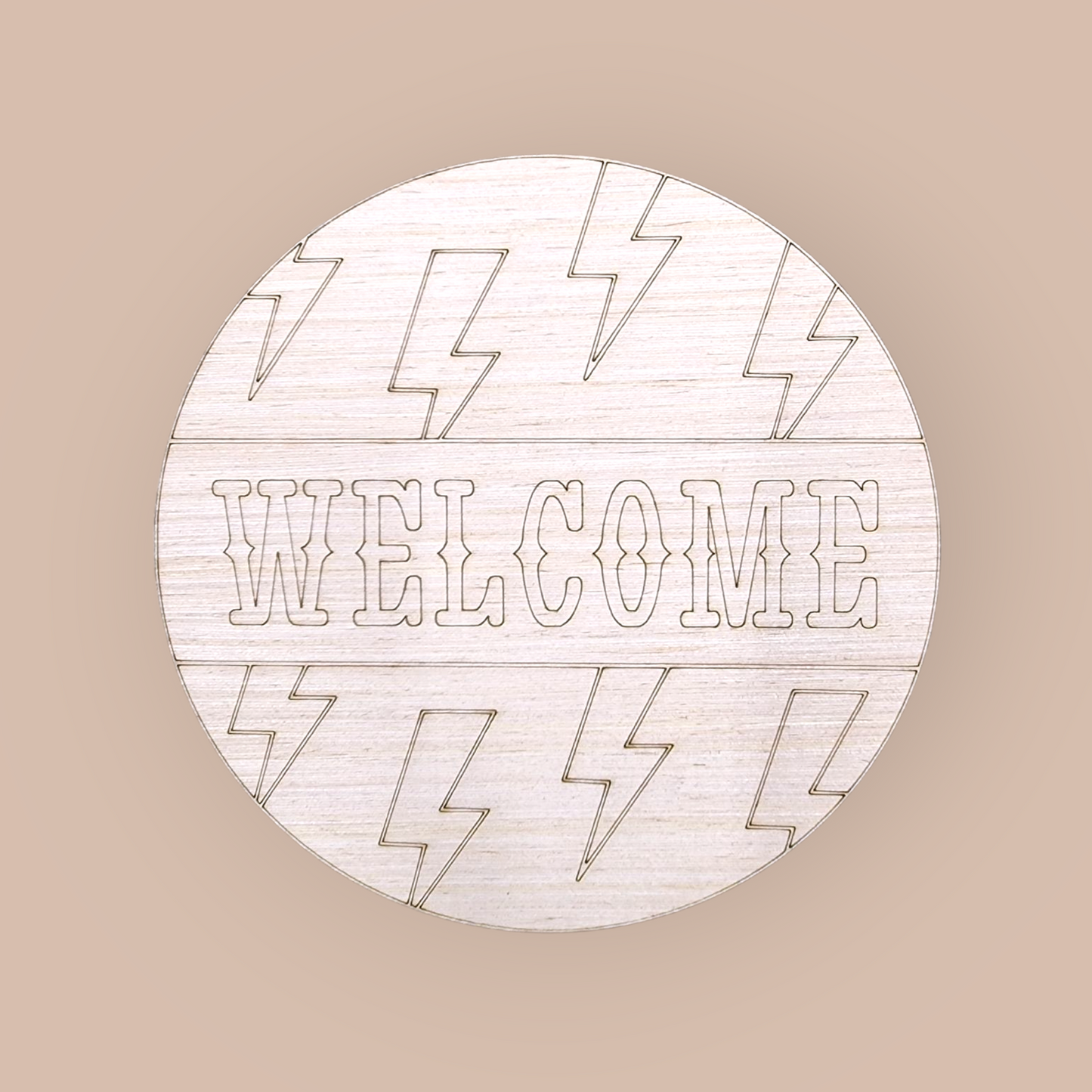 Welcome Round Door Hanger Blank | Farmhouse Wood Sign DIY