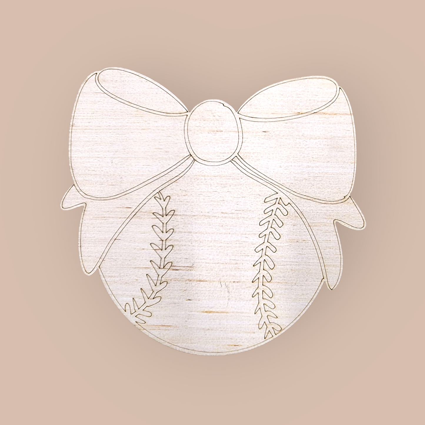 Baseball Bow Door Hanger | Sporty Wood Craft Blank