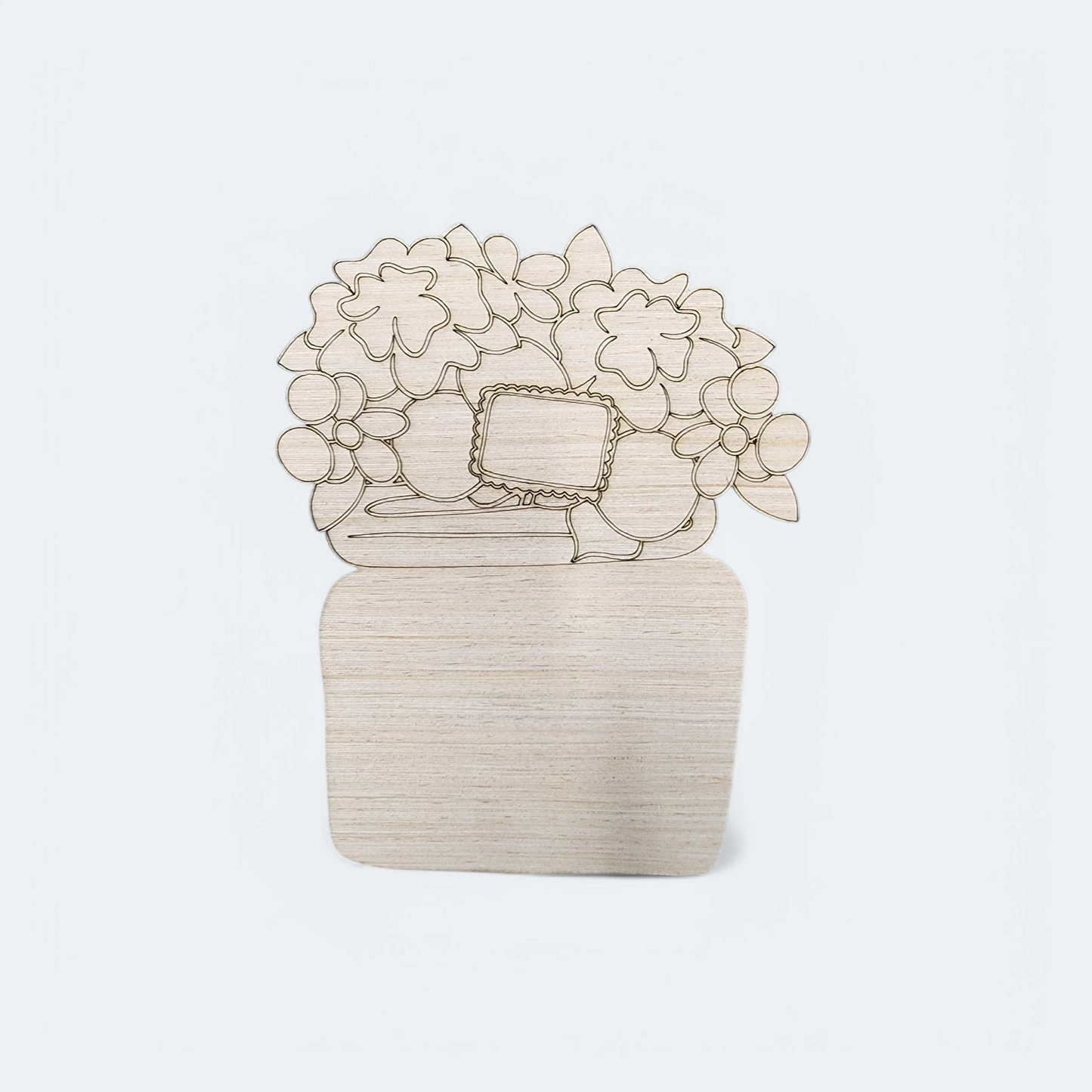 Flower Pot Door Hanger Blank | Garden Wood Craft