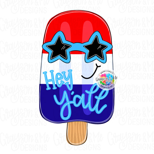 Patriotic Popsicle Wood Blank | 4th of July DIY Craft