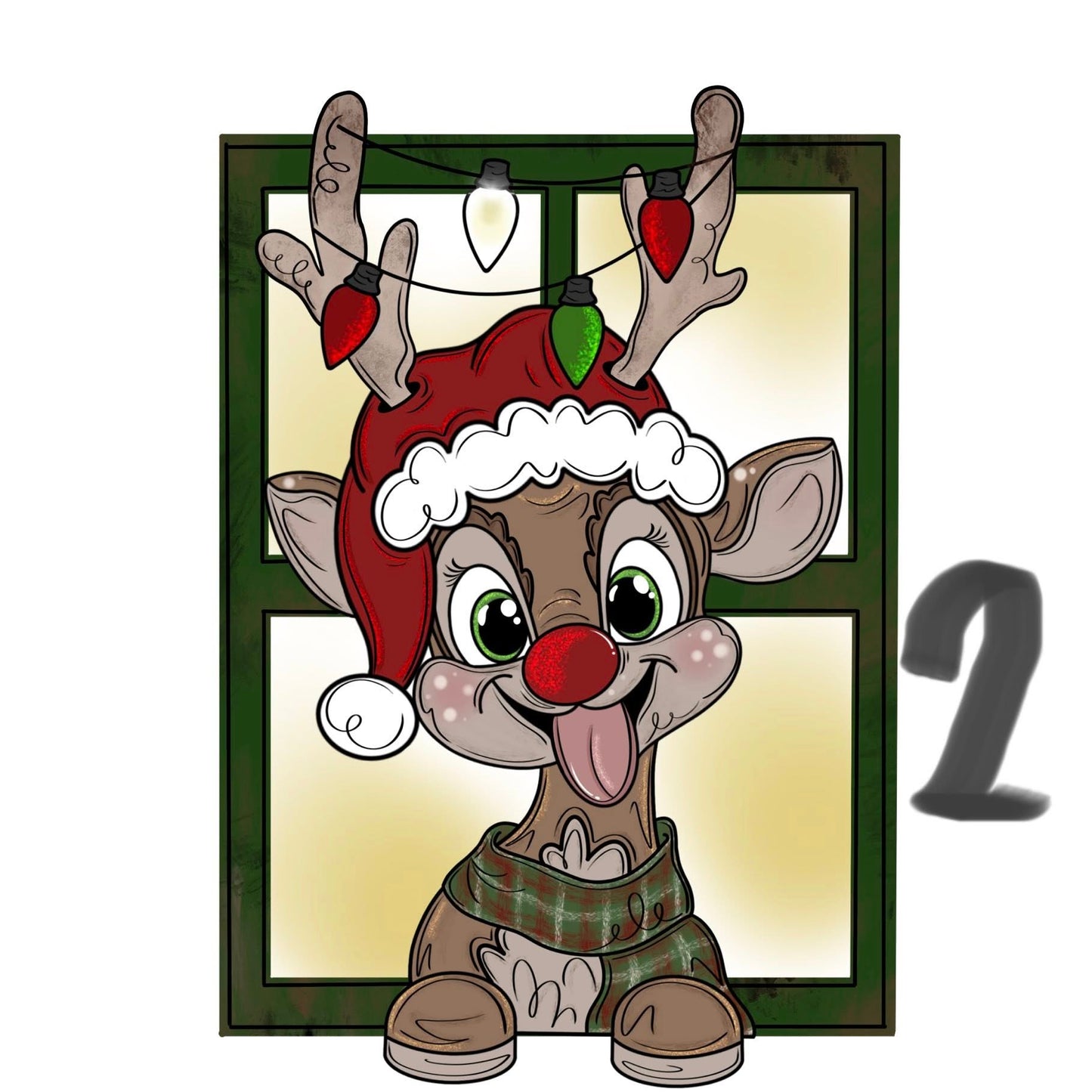 Reindeer In Window (MJ142)
