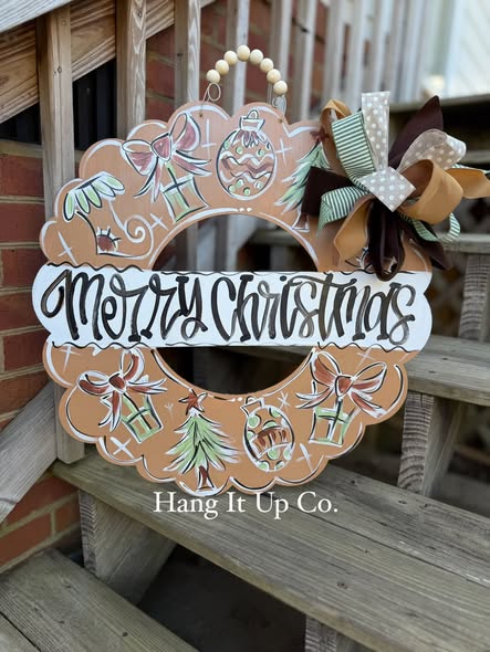 3D Merry Christmas Round (HC285-3D)