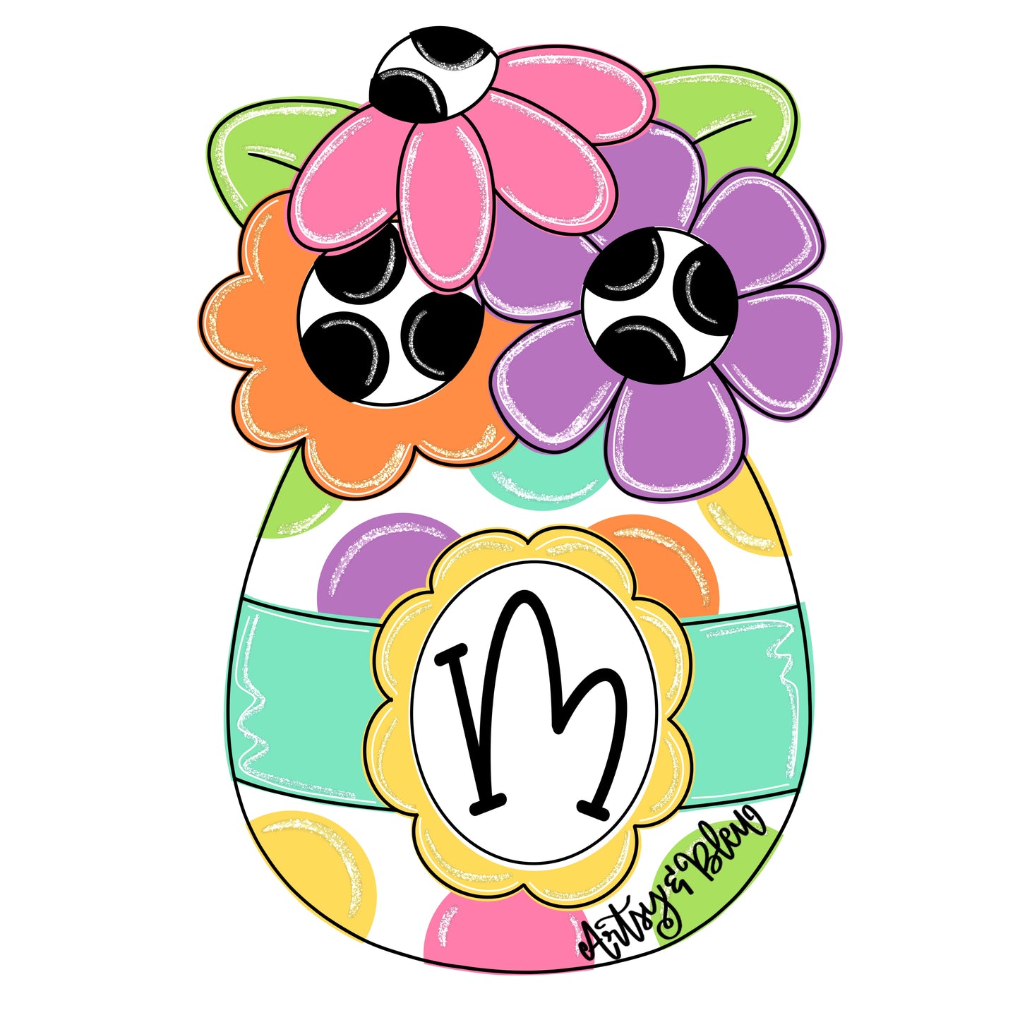 Easter Egg Monogram (AB025)