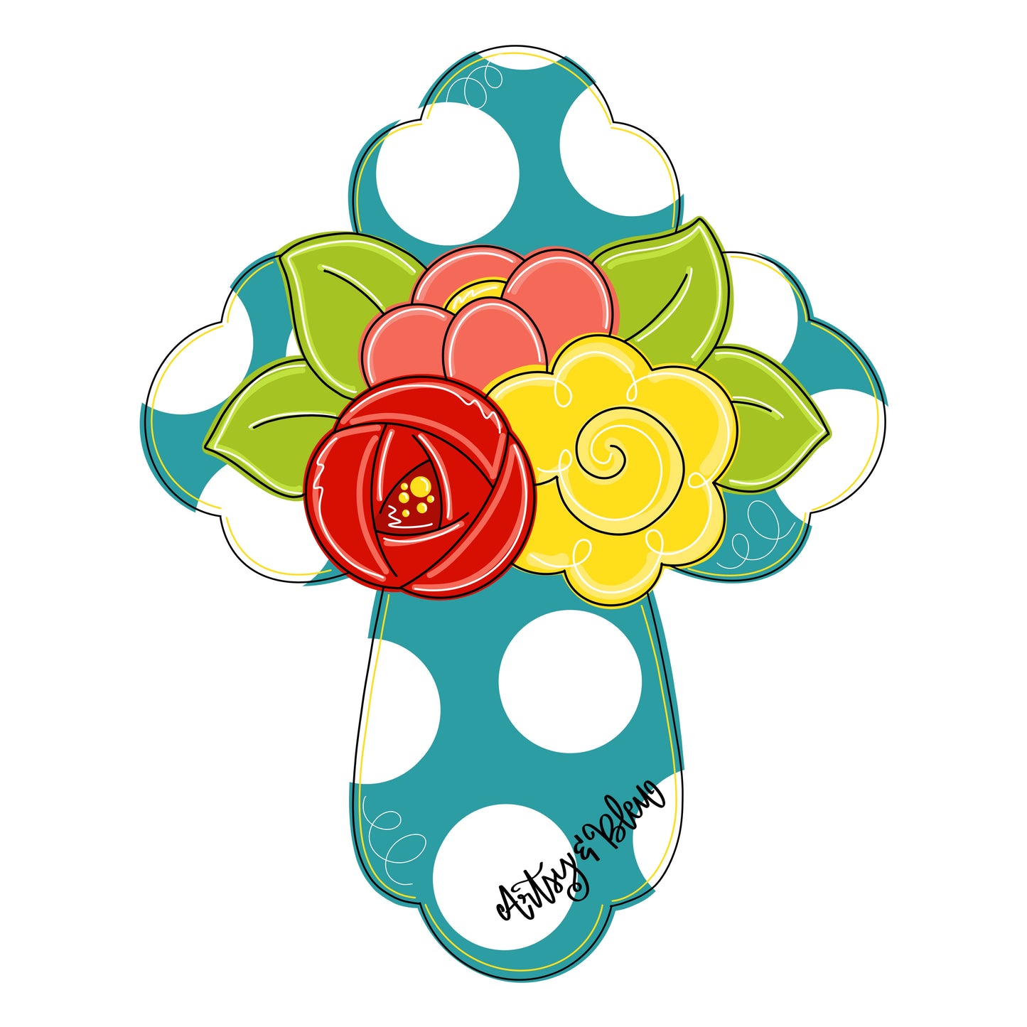 Floral Cross (AB026)