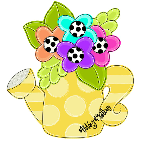 Floral Watering Can (AB034)