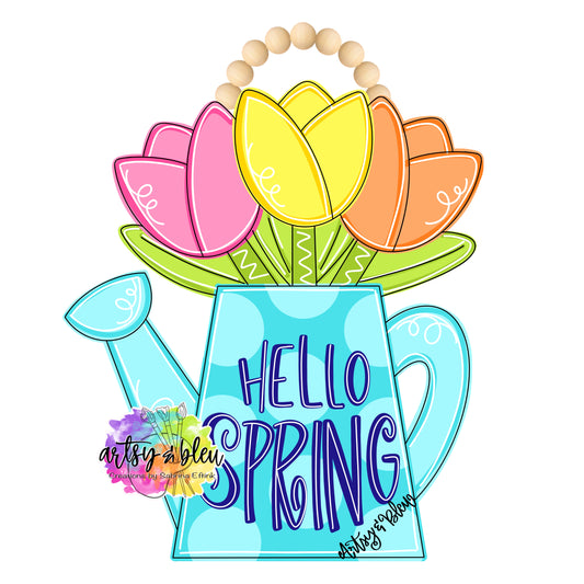 Hello Spring Watering Can (AB041)