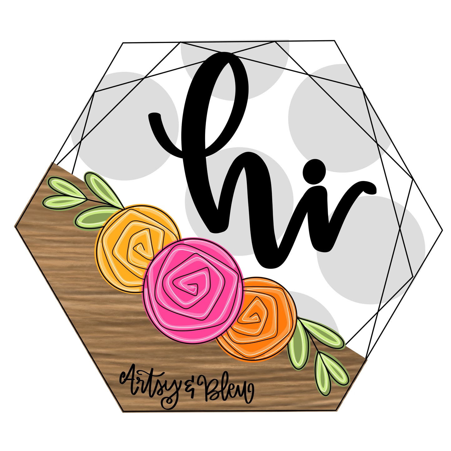 3D Hexagon Hi (AB042-3D)