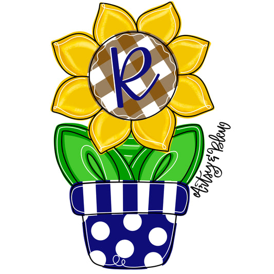 Sunflower In Pot (AB051)