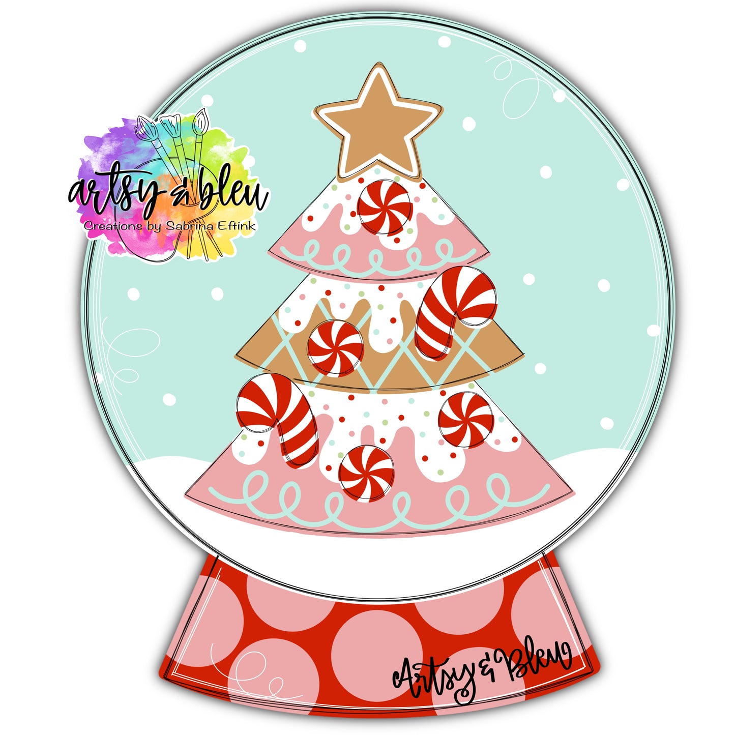 Candy Christmas Tree Snowglobe (AB111)