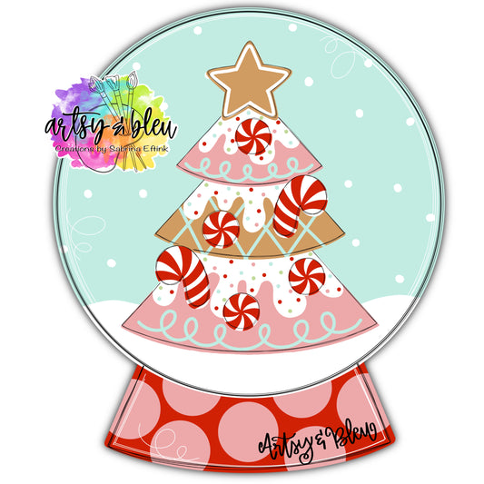 Candy Christmas Tree Snowglobe (AB111)