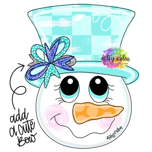 Snowman With Hat Ornament (AB122-O)