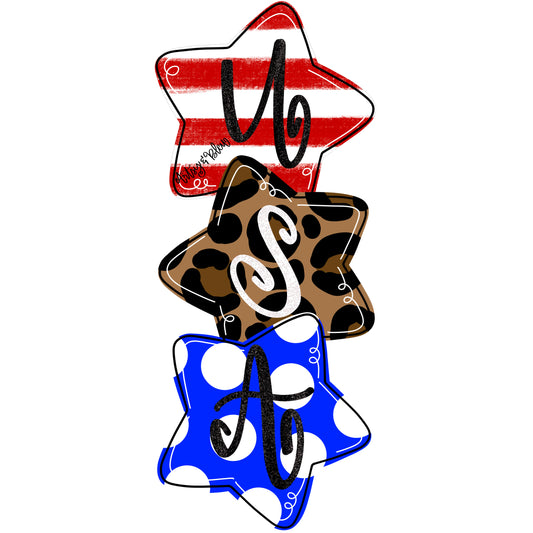 Stacked USA Star (AB153)