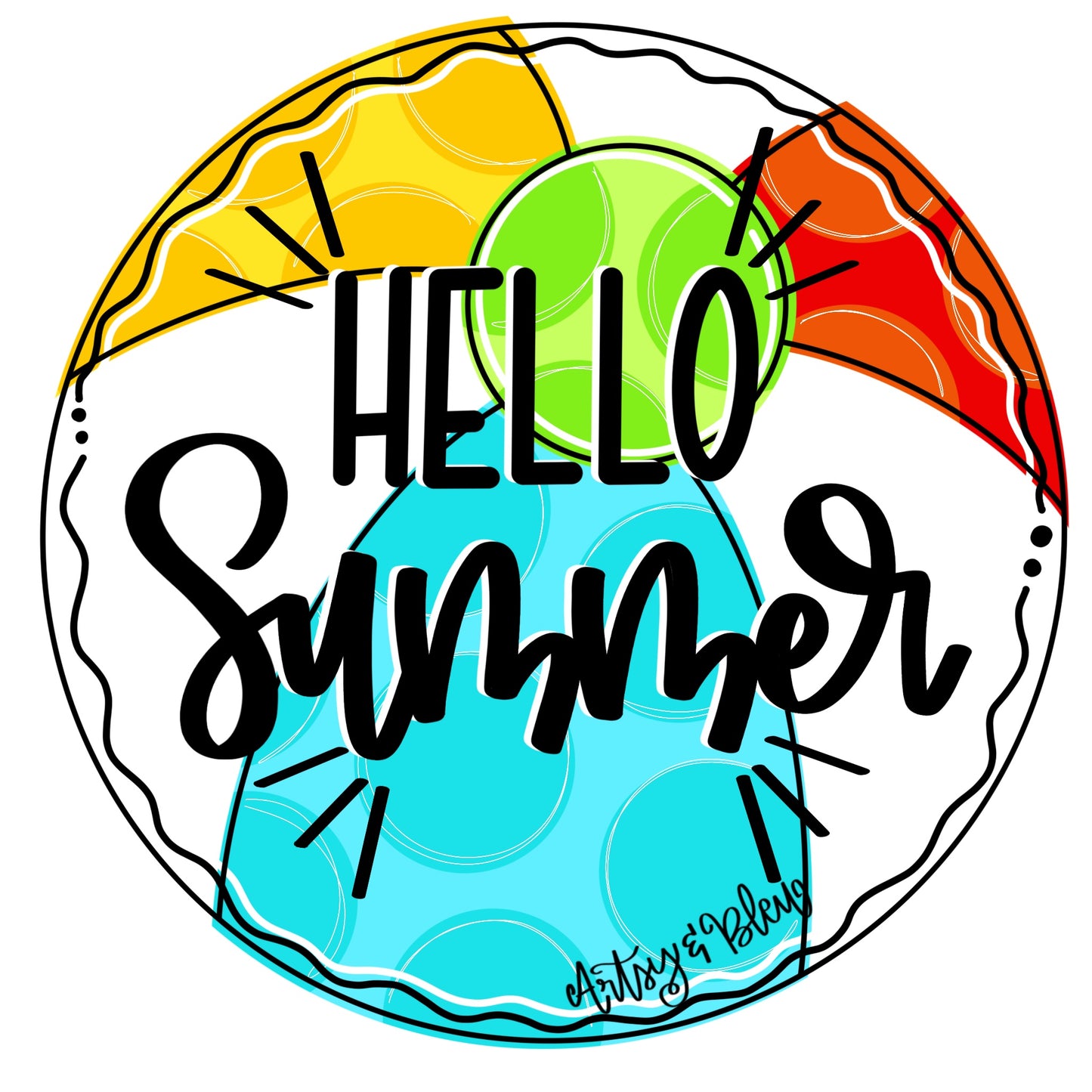 Hello Summer Beach Ball (AB178)