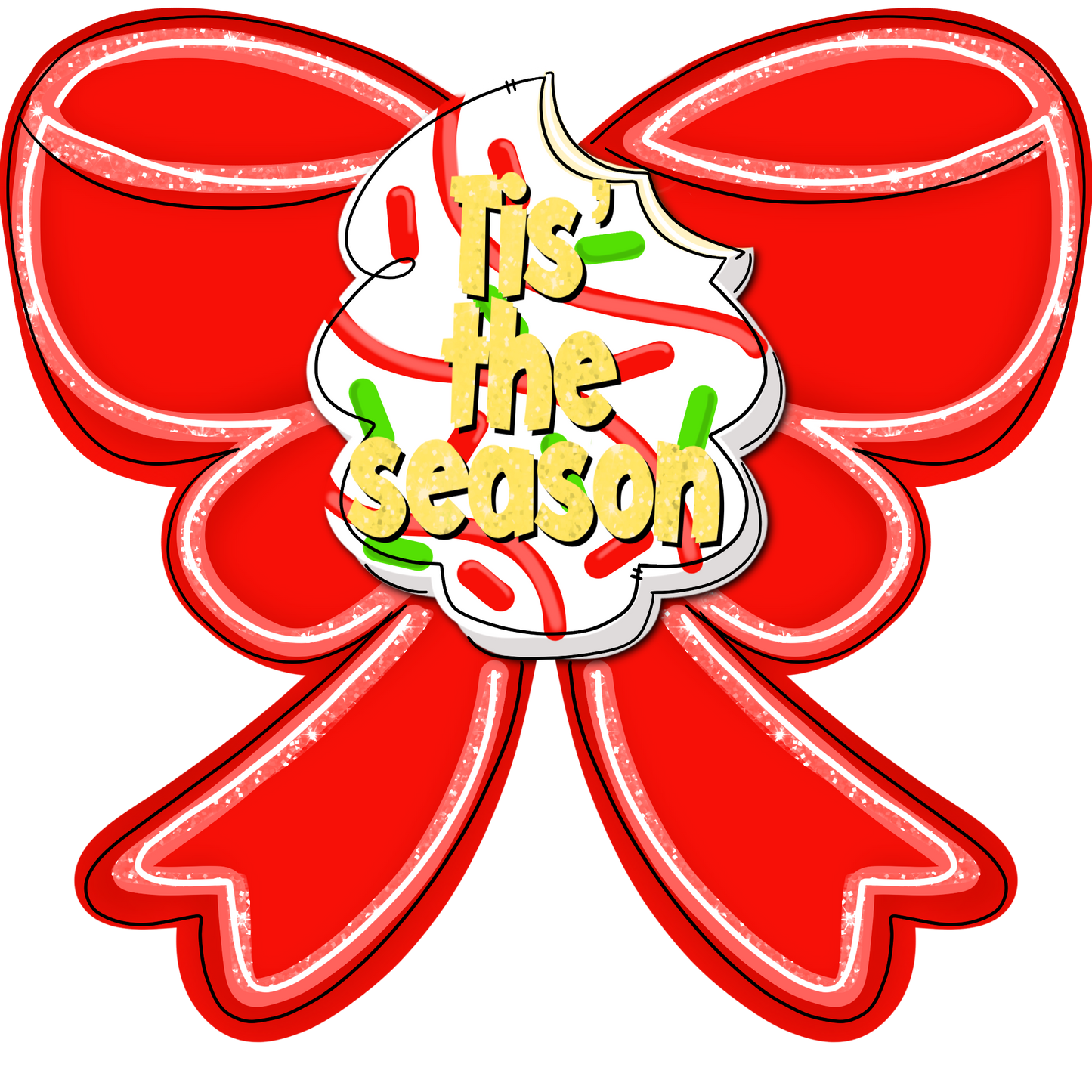 Christmas Cake Bow (BA008)