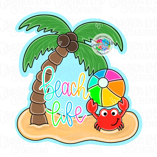 Crab Door Hanger Blank | Beachy Unfinished Wood Craft