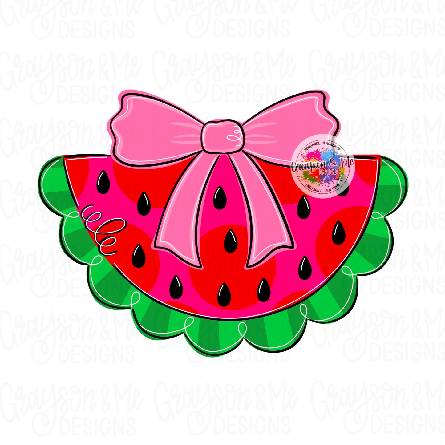 Watermelon Door Hanger Blank | Summer Fruit Wood Craft