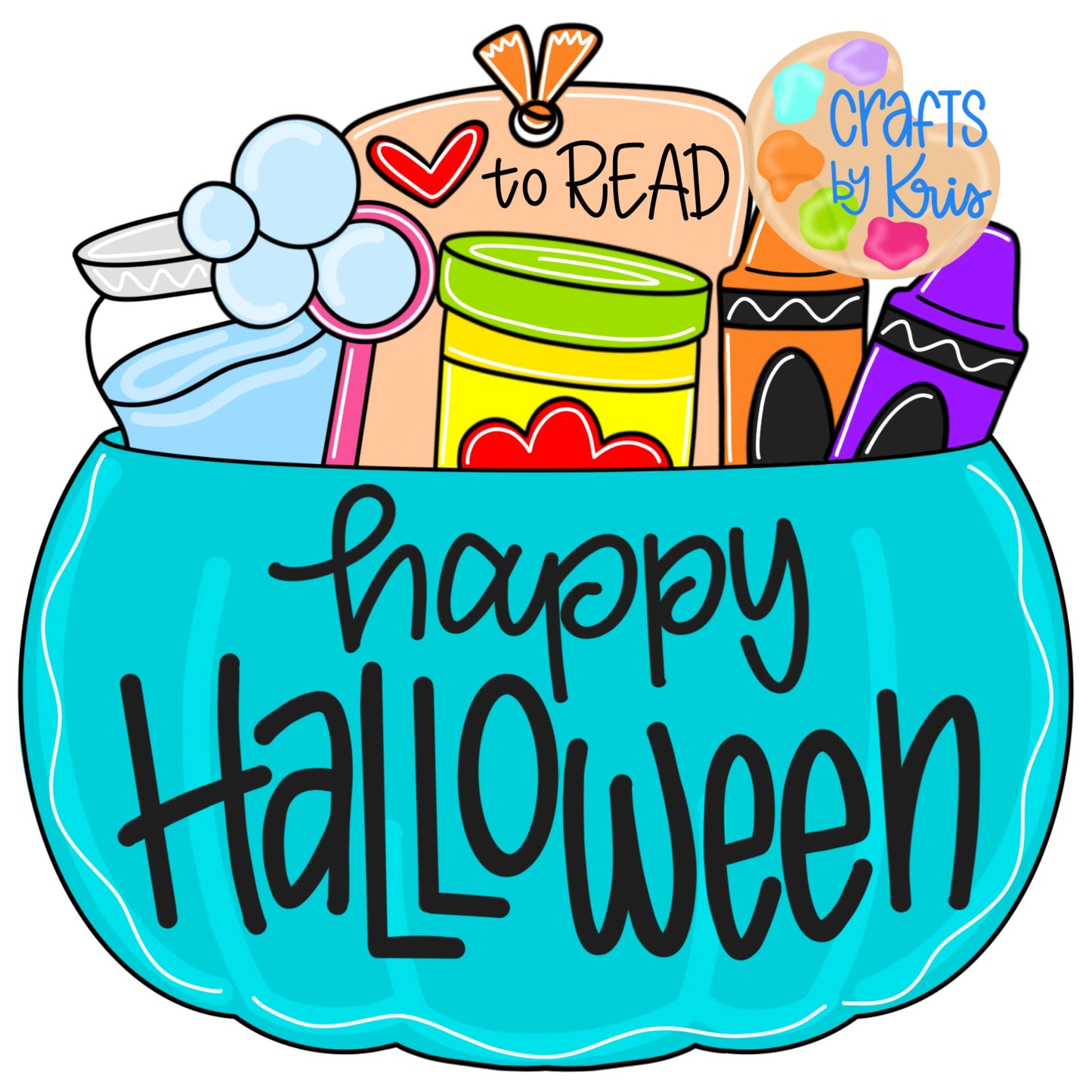3D Happy Halloween Cauldron (CK047-3D)