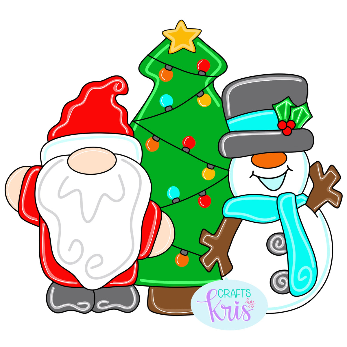 Santa/Tree/Snowman (CK086)