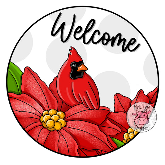 Cardinal & Poinsetia Welcome (PC074)