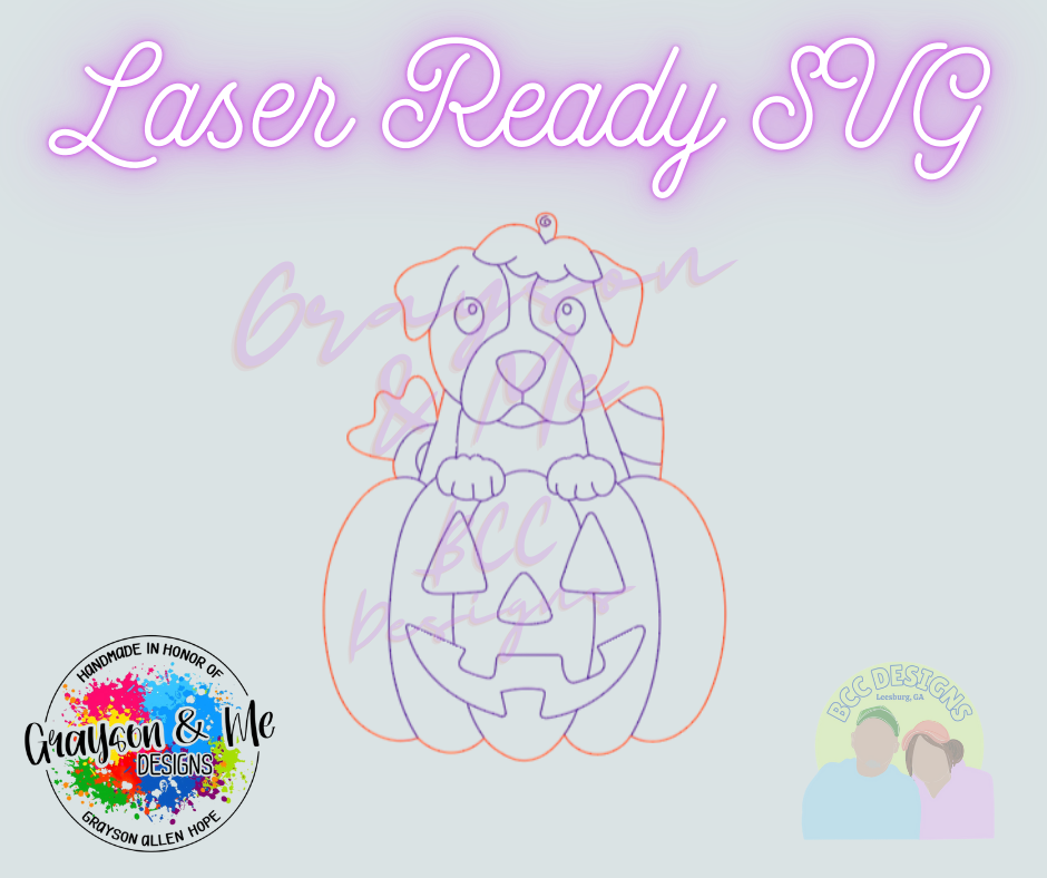Pitbull Pumpkin - Laser Ready SVG