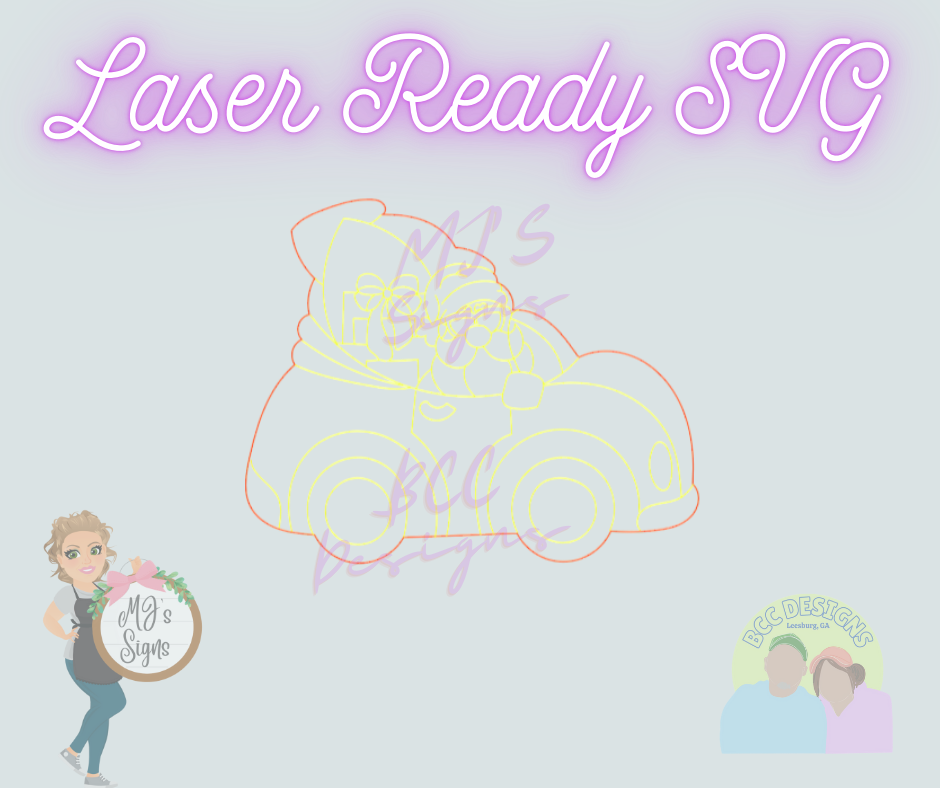 Cruisin Santa - Laser Ready SVG