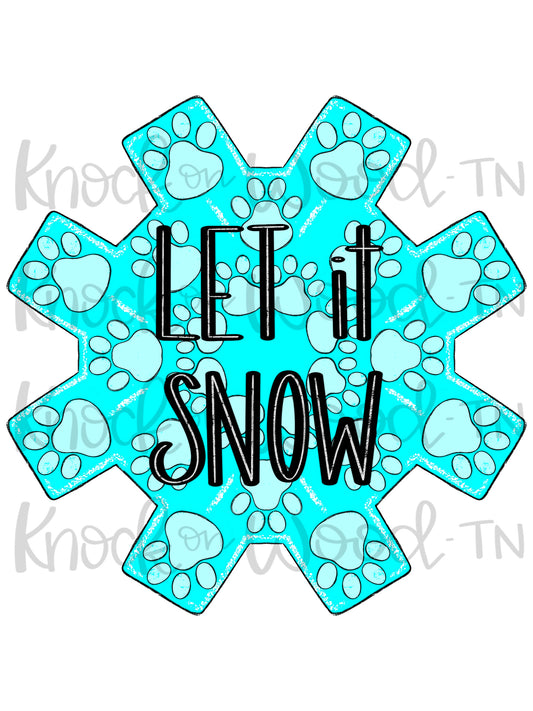 Let It Snow Paw Prints 3D (KW133-3D)