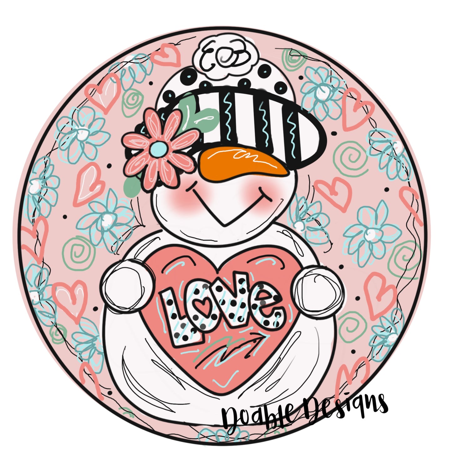 Doable Designs Love Snowman Plywood Cutout | DIY Winter Decor