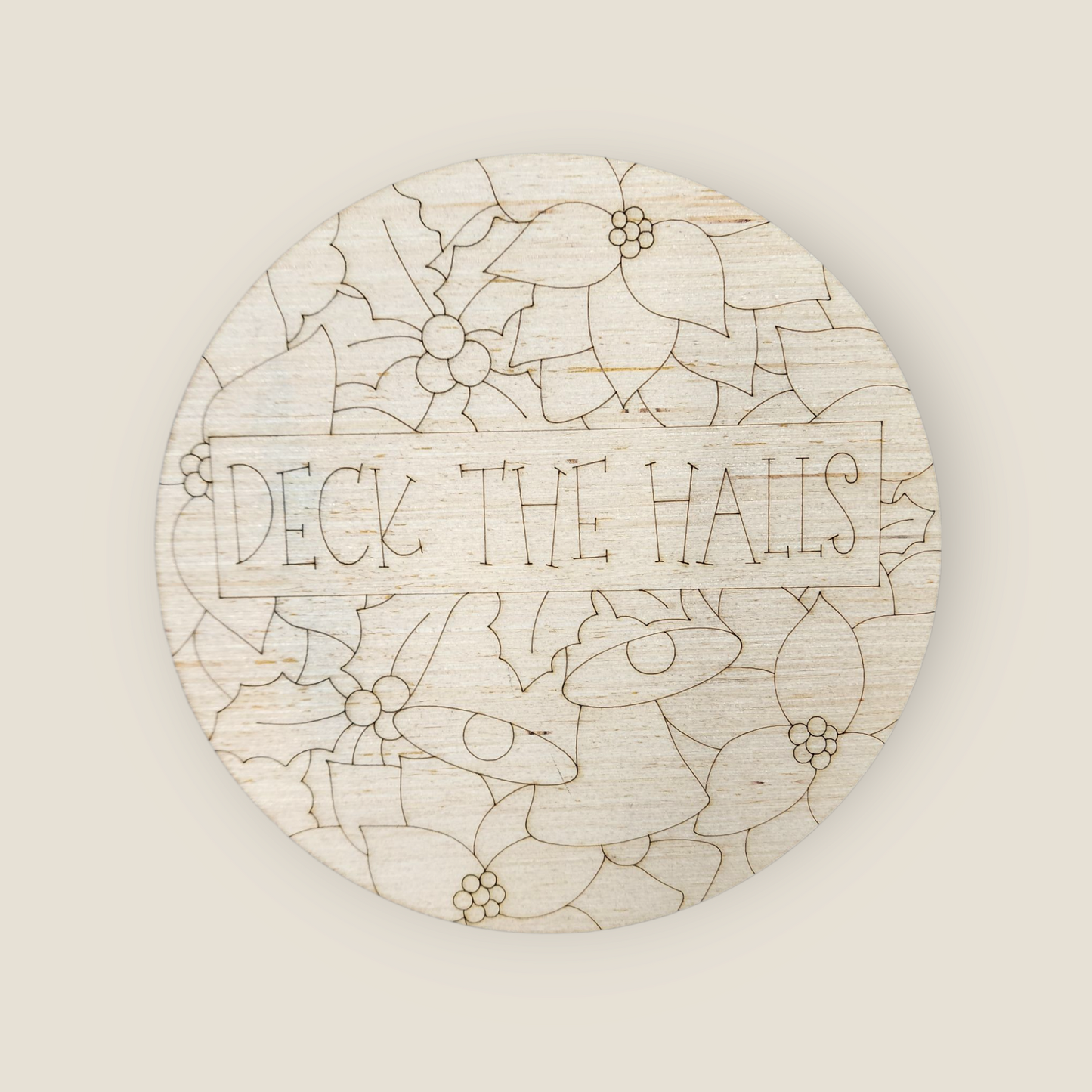 Deck The Halls Poinsettia Round (PC028O)