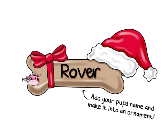 Santa Dog Bone (PC031O)