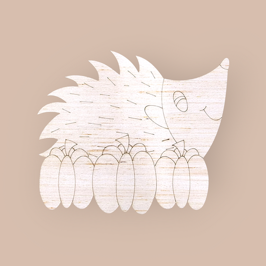 Hedgehog With Pumpkins (KW030)
