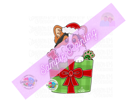 Corgi Christmas Gift - Laser Ready SVG