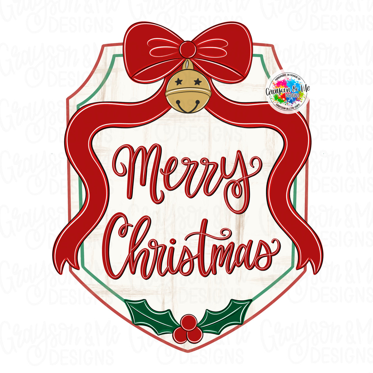 Merry Christmas Crest (GM140)