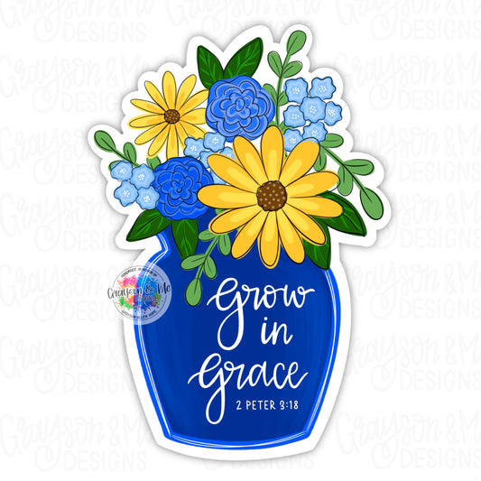 Grow In Grace Door Hanger | Faith-Based Wood Craft Blank