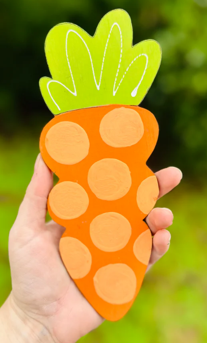 Hang It Up Co - Easter Carrot Wooden Blank - Door Hanger Blank