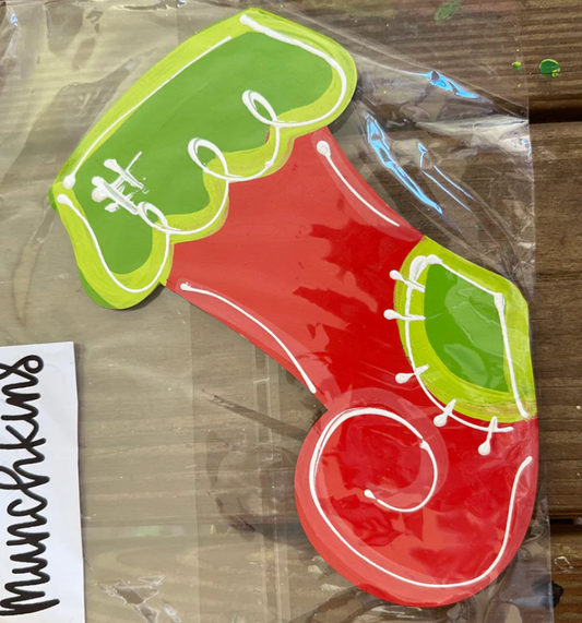 Hang It Up Co - Stocking Door Hanger Blank - Blank Door Hanger Cutout - Door Hanger Blank - Christmas Door Hanger Blank - Holiday Door Hanger Blank