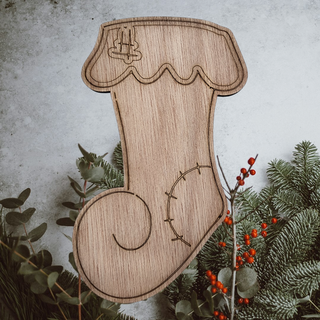 Hang It Up Co - Stocking Door Hanger Blank - Blank Door Hanger Cutout - Door Hanger Blank - Christmas Door Hanger Blank - Holiday Door Hanger Blank
