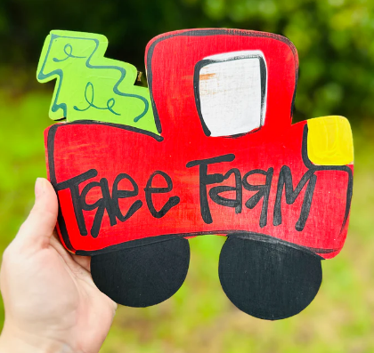 Hang It Up Co - Christmas Tree Farm Wooden Blank - Door Hanger Blank - Interchangeable Door Hanger Blank