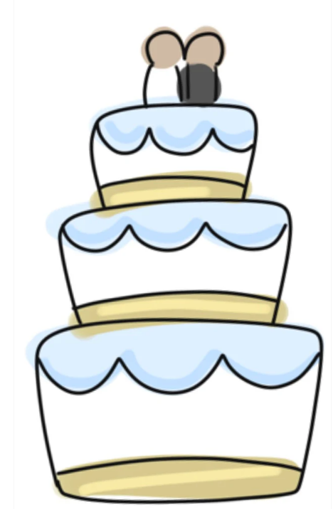 Hang It Up Co - Wedding Cake Wooden Blank - Door Hanger Blank - Interchangeable Door Hanger Blanks