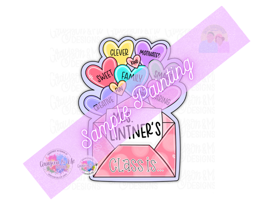 Classroom Conversation Hearts - Laser Ready SVG