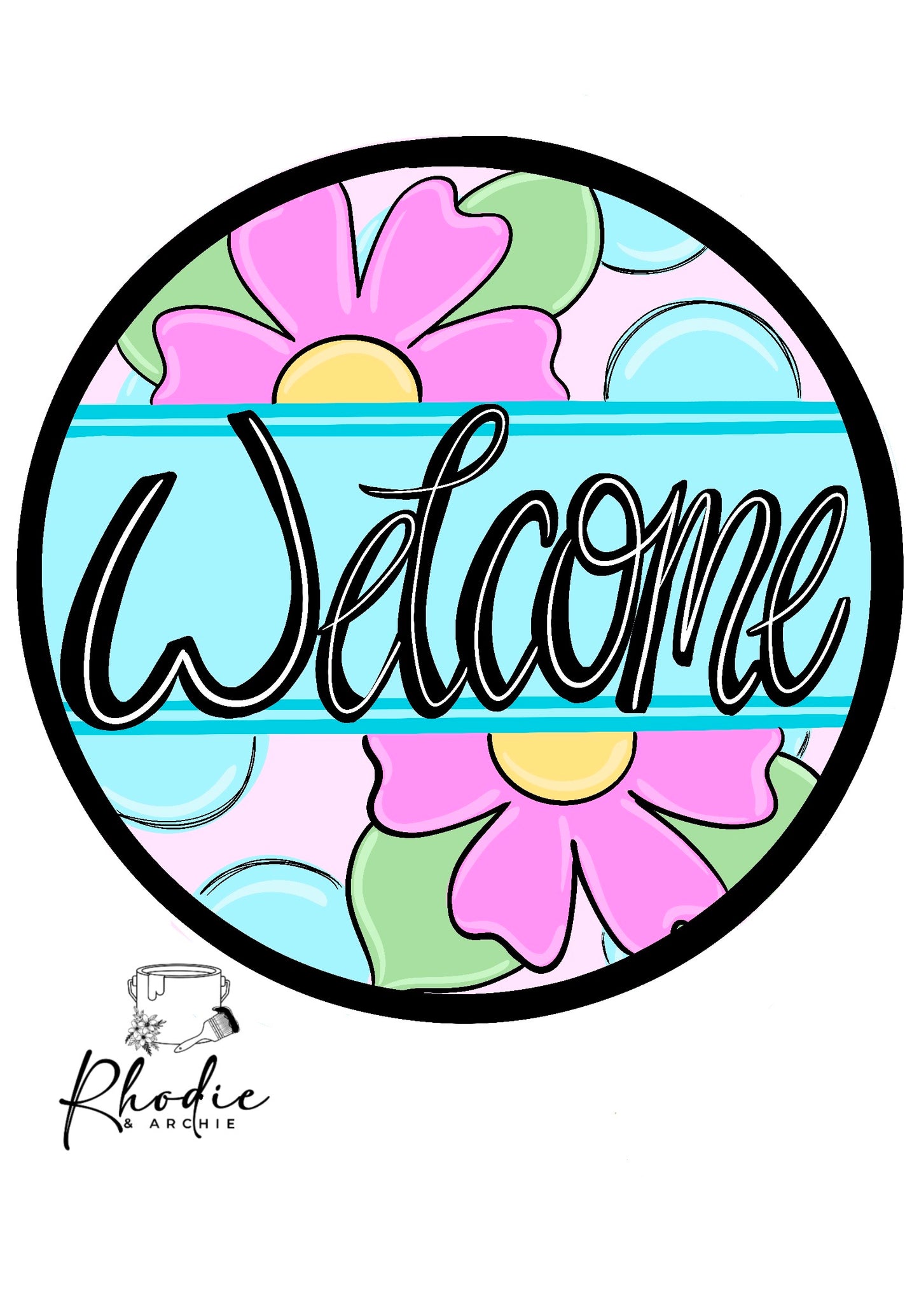 Round Welcome Sign Blank | Farmhouse Door Decor DIY