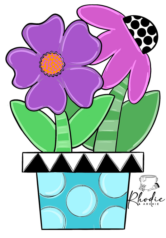 Spring Flower Pot Blank | Garden Decor DIY