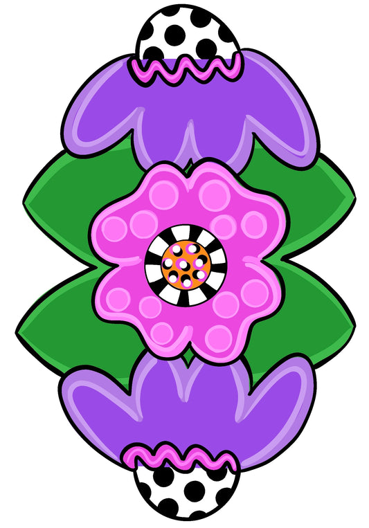 Vertical Flowers Wood Blank | Floral Wall Art DIY