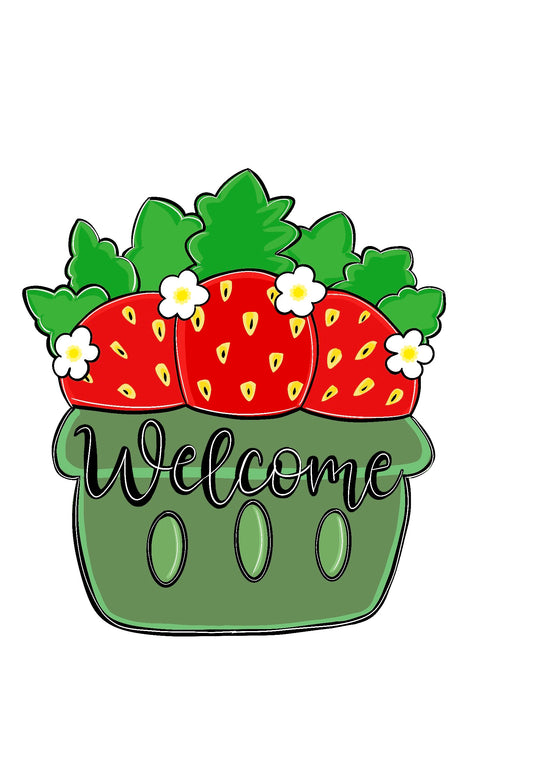 Strawberry Welcome Sign Blank | Summer Wood Decor DIY