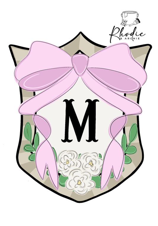 Shield Plaque With Bow Blank | Rustic Wood Sign DIY