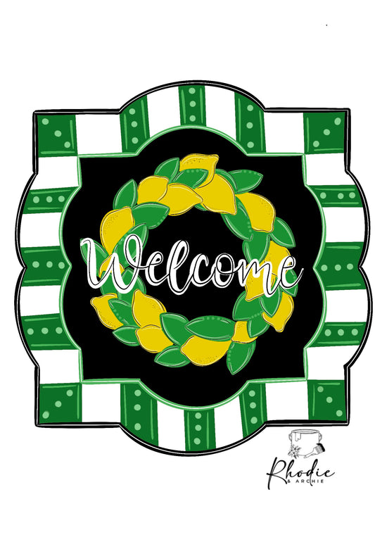 Welcome Initial Plaque Blank | Personalized Wood Sign DIY