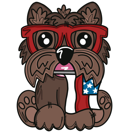 Patriotic Yorkie (MJ043)